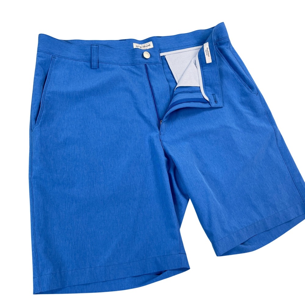 Peter Millar Shackleford Shorts Mens 35 Blue Performance Classic Fit MF24EP00 - Picture 2 of 14